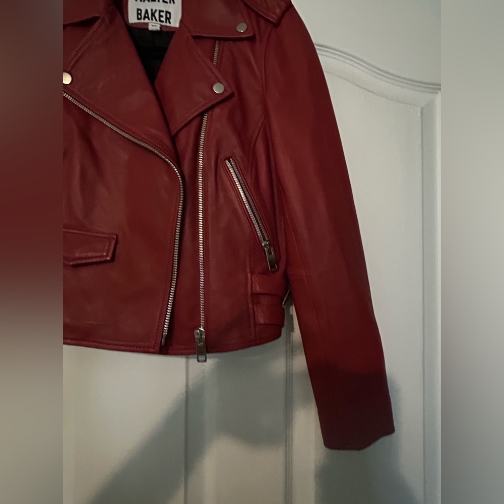 Walter Baker Liz Leather Moto Biker Jacket XS - Picture 10 of 16
